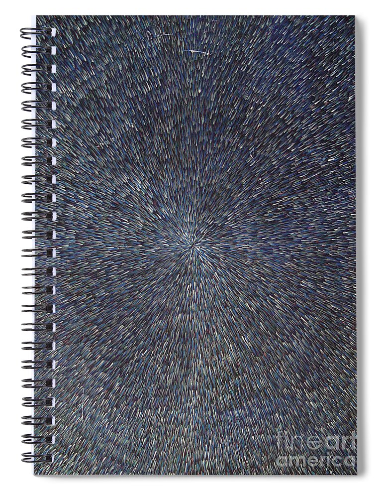 Abstract Spiral Notebook featuring the painting Night Radiation by Dean Triolo