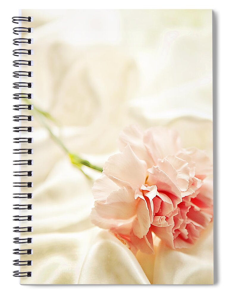 Satin Spiral Notebook featuring the photograph Nights In White Satin by Theresa Tahara