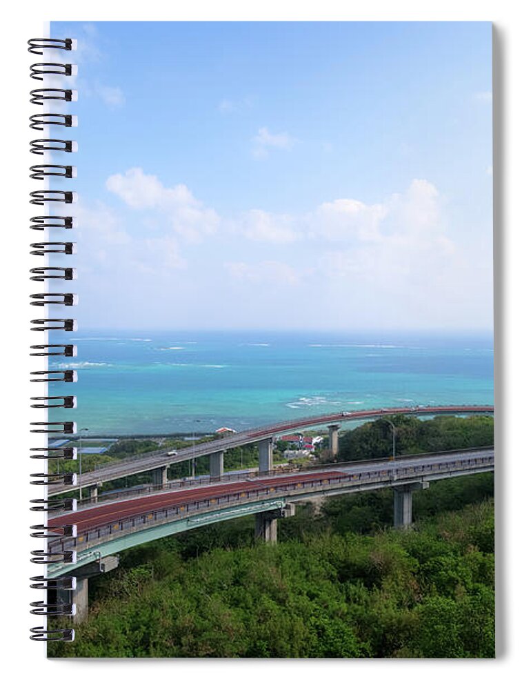 Scenics Spiral Notebook featuring the photograph Niraikanai Bridge | Okinawa by Dark koji