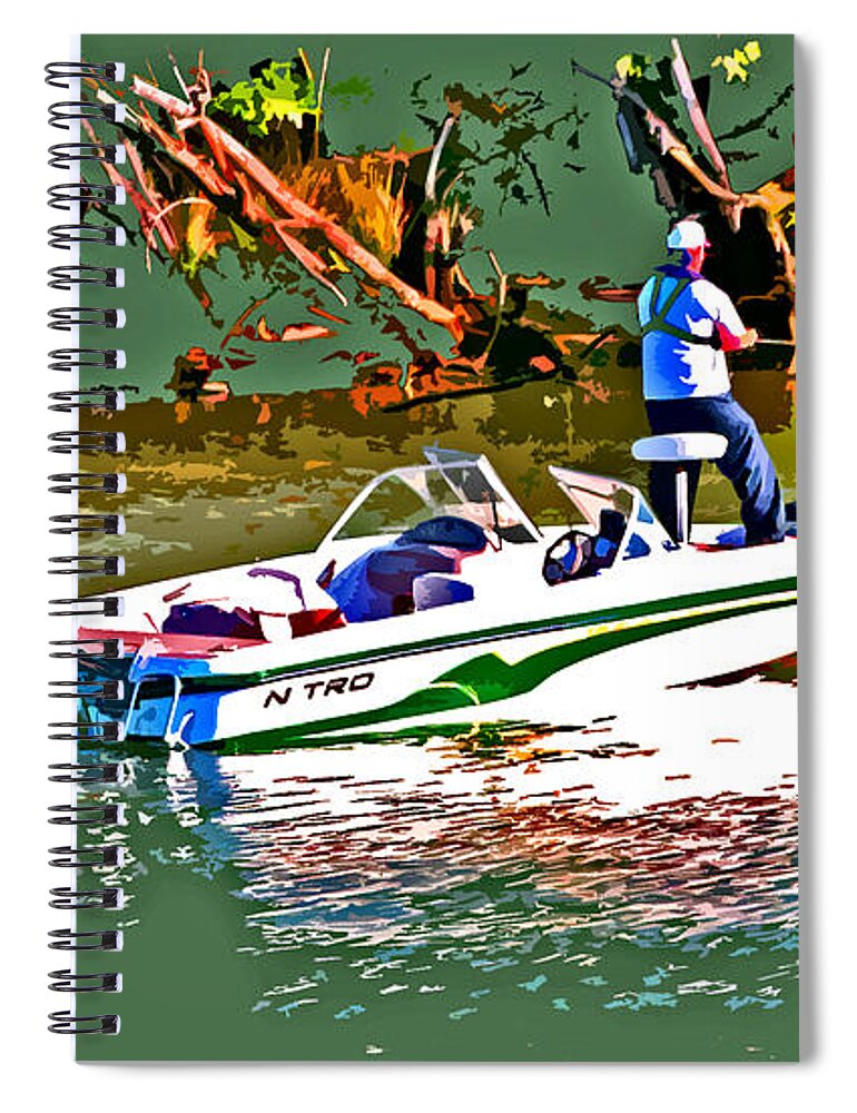 Nitro Bass Boat Spiral Notebook featuring the photograph NiTro Bass Boats by Joseph Coulombe