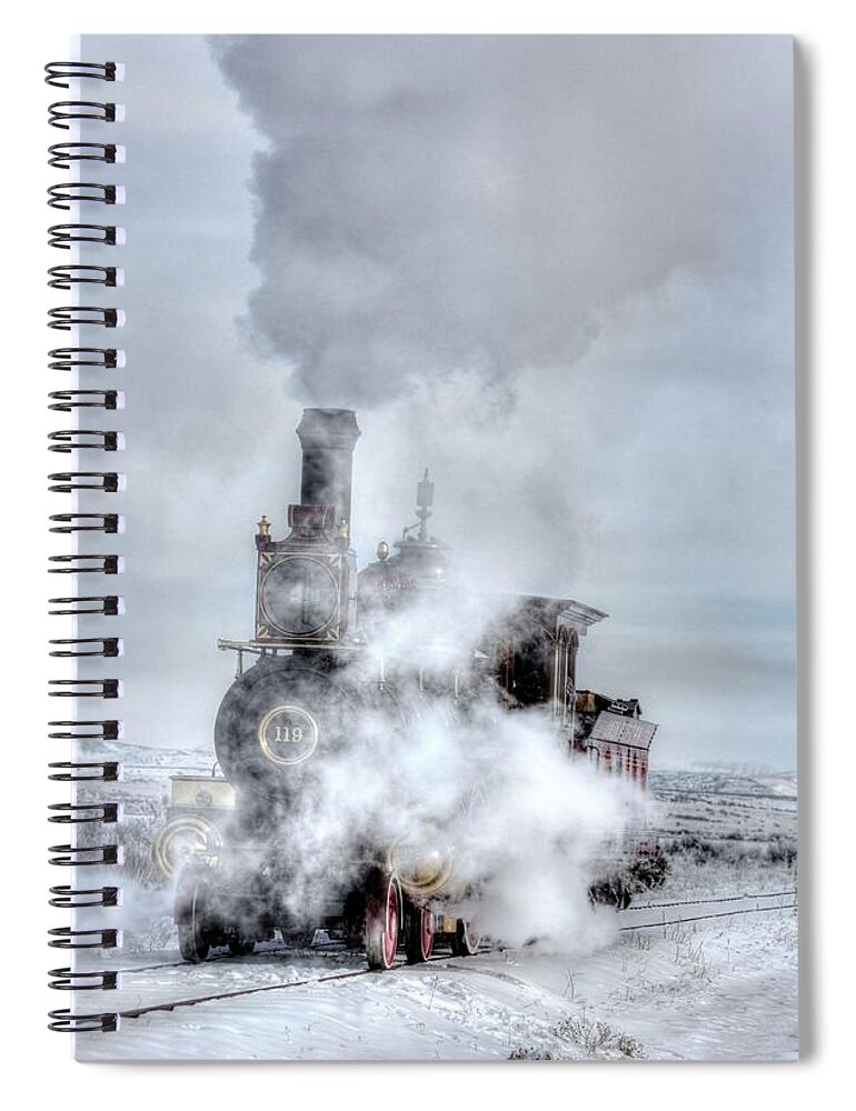 Engine Spiral Notebook featuring the photograph No 119 by David Andersen