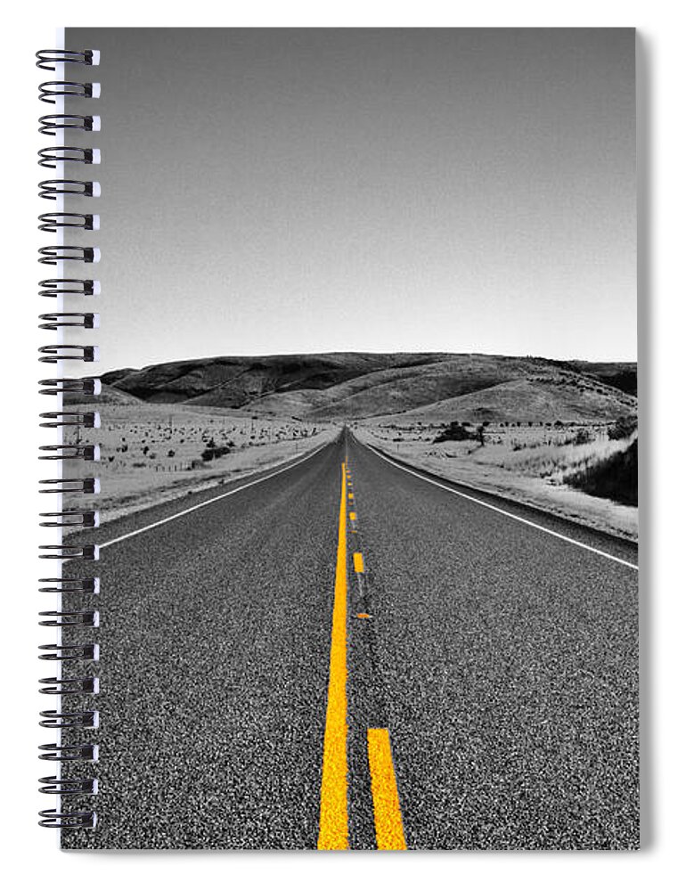 Fort Davis Spiral Notebook featuring the photograph No Country for Old Men II by Roger Passman