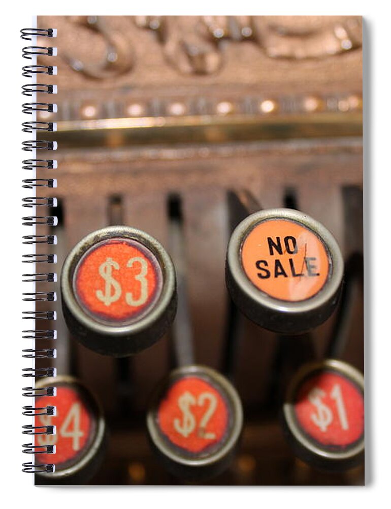 Cash Spiral Notebook featuring the photograph No Sale by Lynn Sprowl