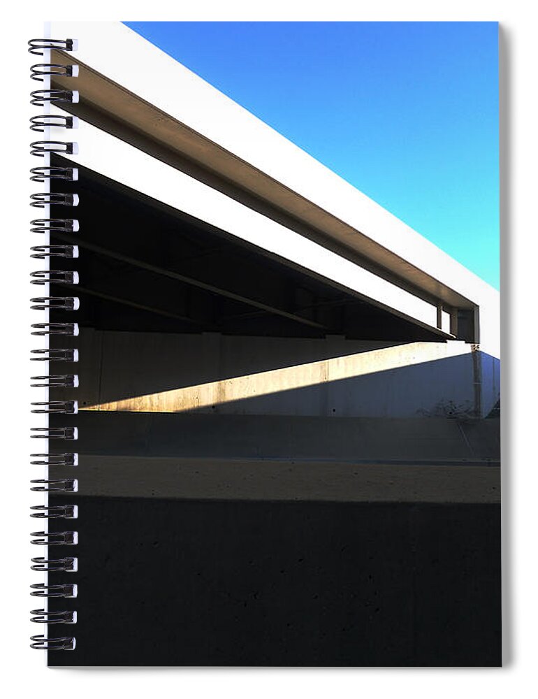 Industrial Spiral Notebook featuring the photograph No Trolls Under this Bridge by Richard Reeve