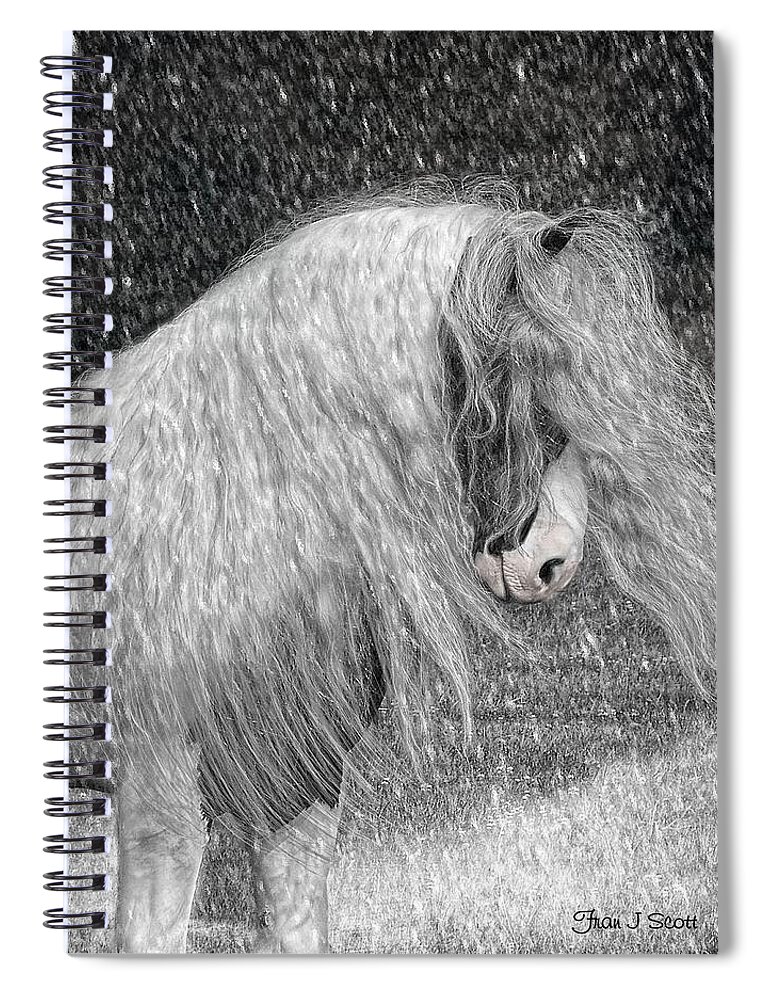 Gypsy Horses Spiral Notebook featuring the digital art Nor easter by Fran J Scott