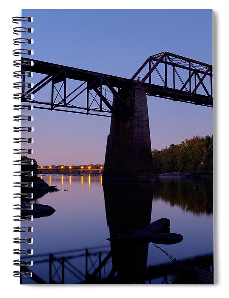 Columbia Spiral Notebook featuring the photograph Twilight Crossing by Charles Hite