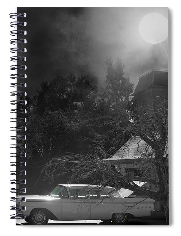Alfred Hitchcock Spiral Notebook featuring the photograph Norman is Ready by Denise Dube
