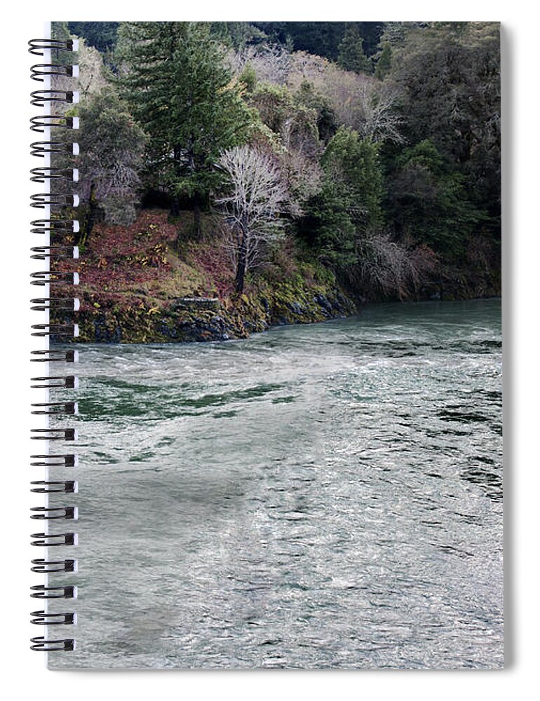 River Spiral Notebook featuring the photograph North and Middle Fork of Smith River 2 by Betty Depee