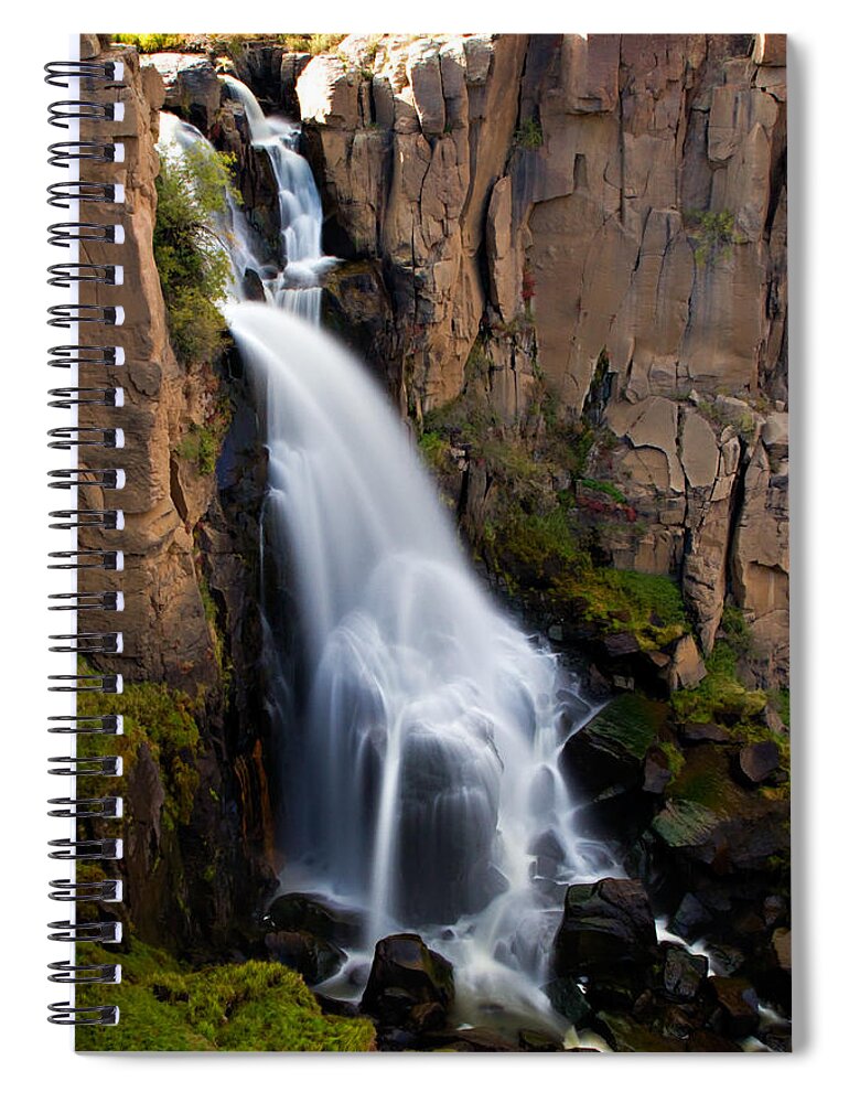 Colorado Spiral Notebook featuring the photograph North Clear Creek Falls by Lana Trussell