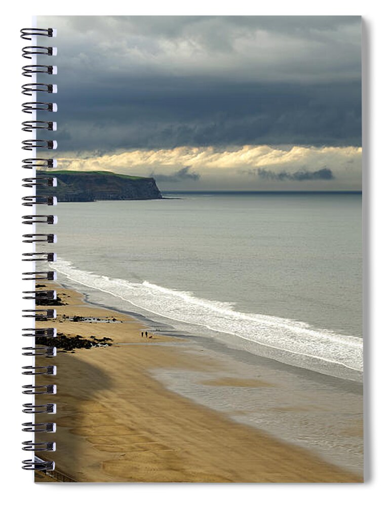 Britain Spiral Notebook featuring the photograph North Yorkshire Coast After The Storm by Rod Johnson