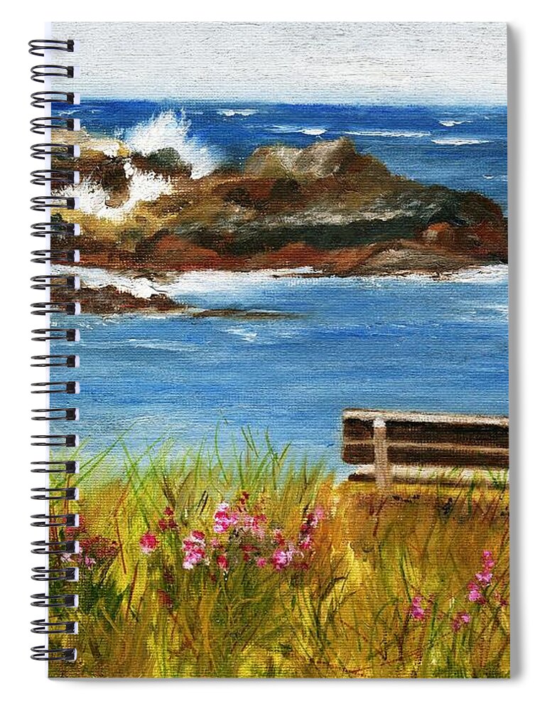 Landscape Spiral Notebook featuring the painting Northern California by Jamie Frier