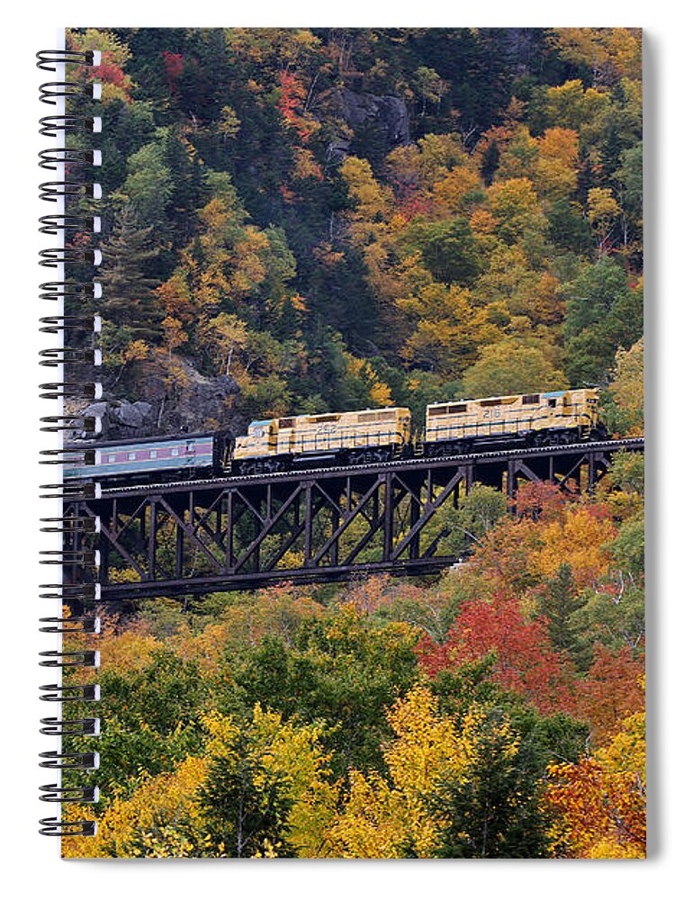 Train Spiral Notebook featuring the photograph Notch Train at Conway Scenic Railroad by Juergen Roth