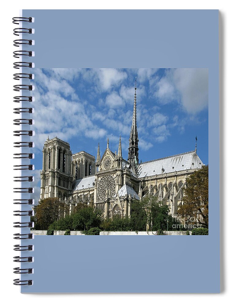 Notre Dame Spiral Notebook featuring the photograph Notre Dame Cathedral by Ann Horn