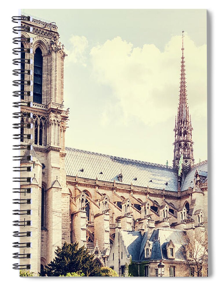 Arch Spiral Notebook featuring the photograph Notre Dame De Paris by Instamatics