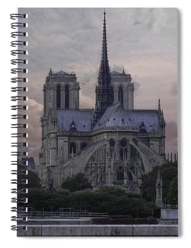 Notre Dame Spiral Notebook featuring the photograph Notre Dame Paris by Joachim G Pinkawa