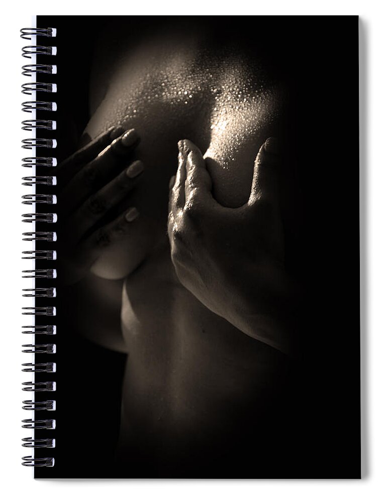 Black And Whit Spiral Notebook featuring the photograph Nudity by Mark Ashkenazi