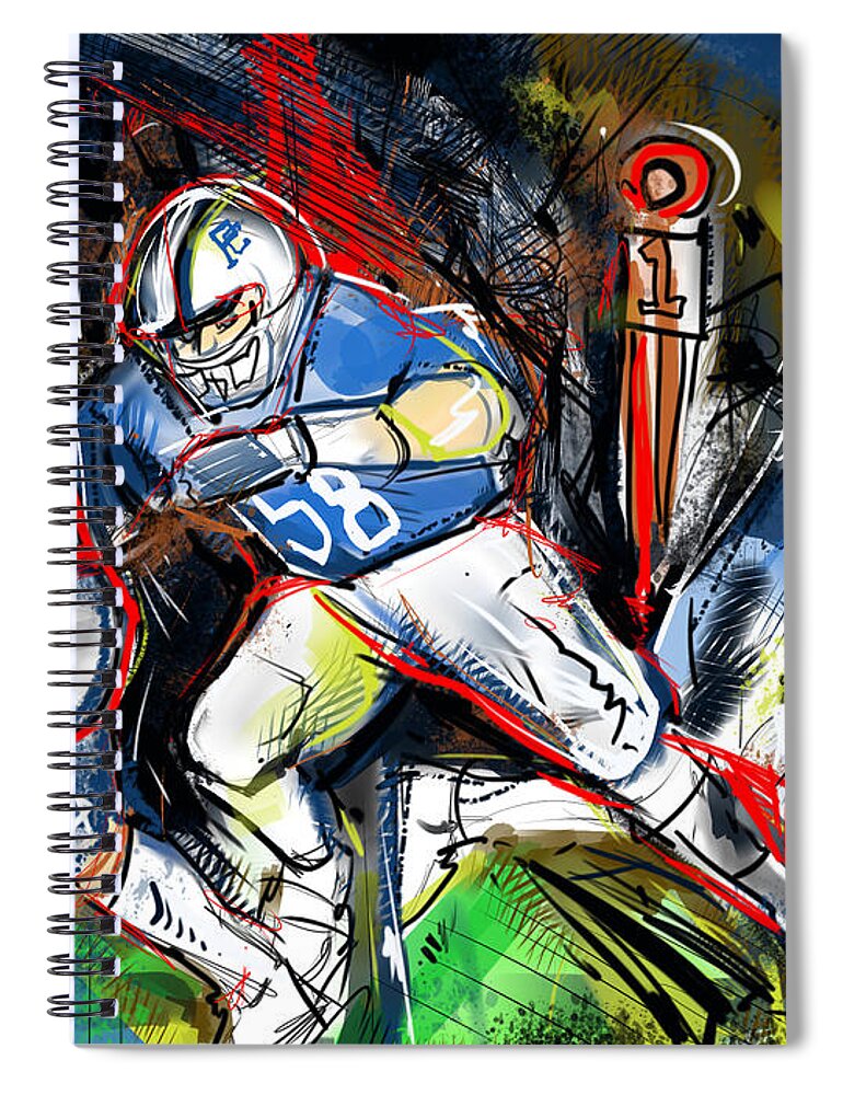  Spiral Notebook featuring the painting Number 58 by John Gholson