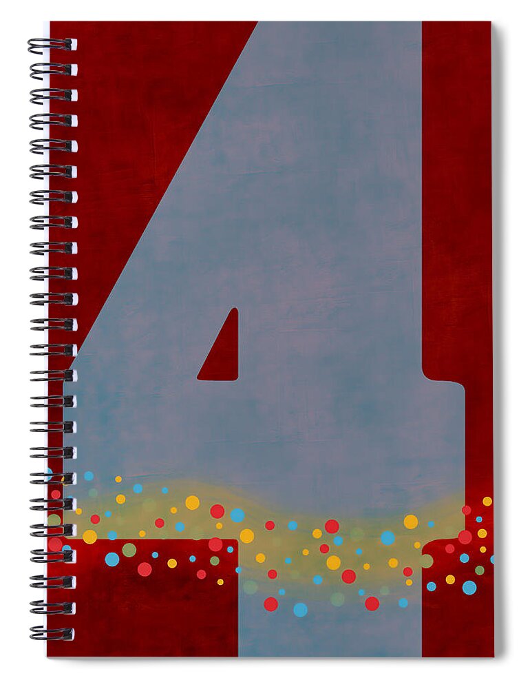 Red Spiral Notebook featuring the digital art Number Four Flotation Device by Carol Leigh