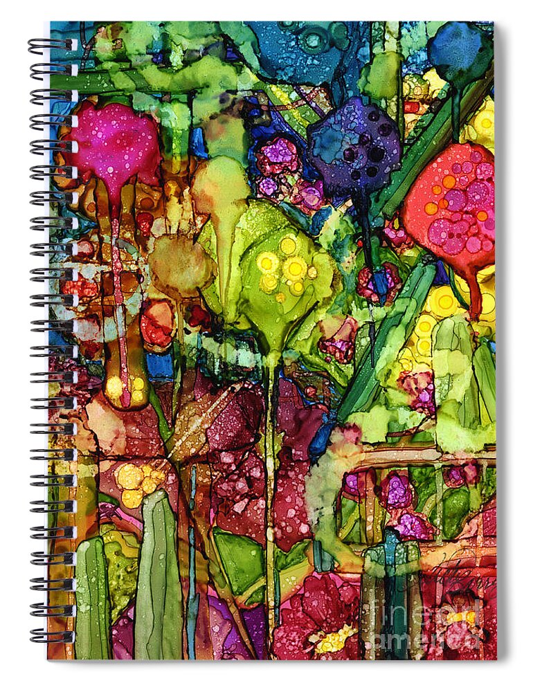 Abstract Spiral Notebook featuring the painting Number VIII by Vicki Baun Barry