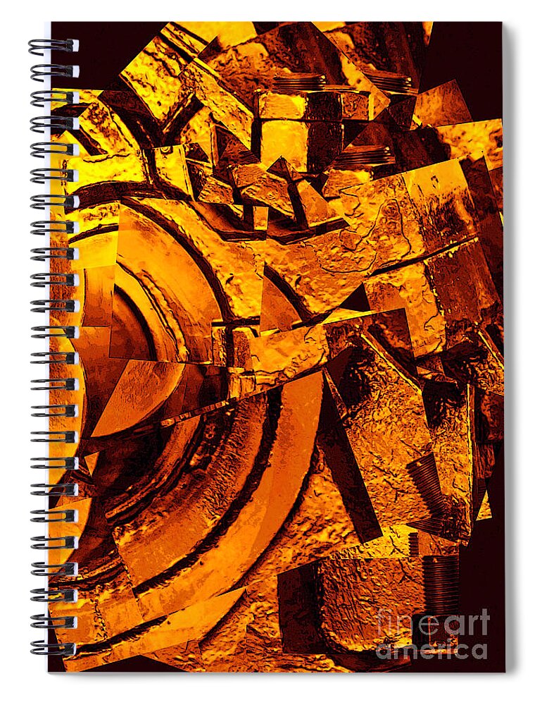 Abstract Spiral Notebook featuring the photograph Nuts and Bolts Abstract by Carol Groenen