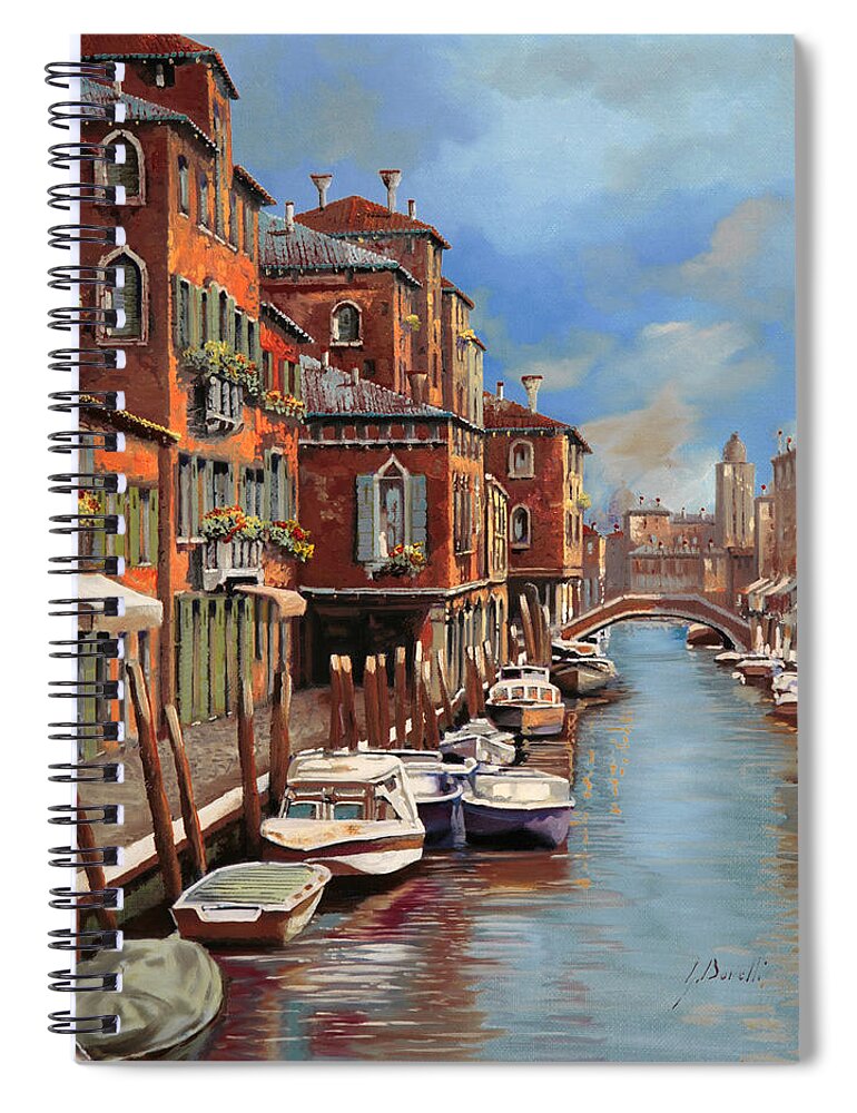 Murano Spiral Notebook featuring the painting nuvole a Murano by Guido Borelli