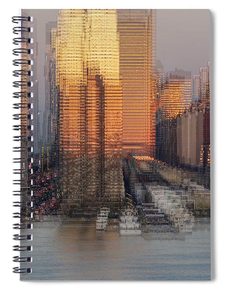 42nd Street Spiral Notebook featuring the photograph NYC Skyline Shapes by Susan Candelario