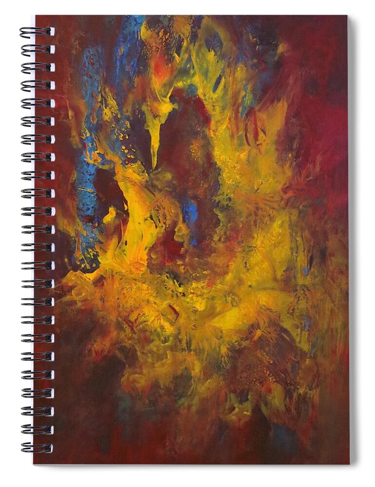 Abstract Spiral Notebook featuring the painting Oasis by Soraya Silvestri