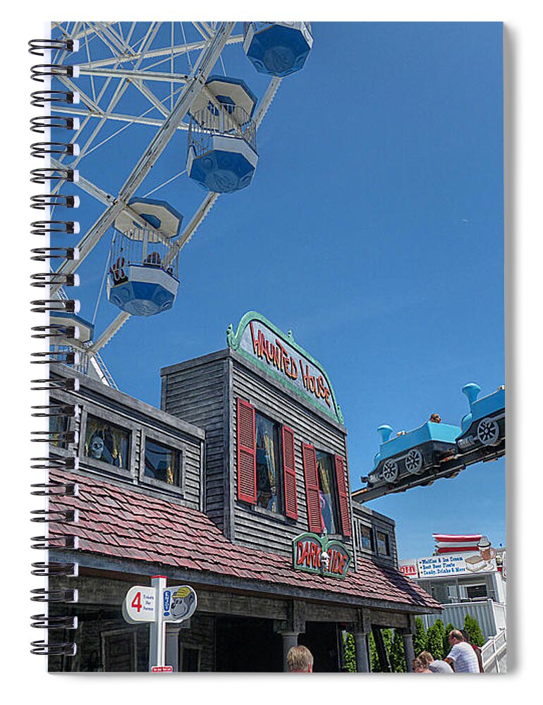 Ocean City Spiral Notebook featuring the photograph Ocean City - Dark ride by Richard Reeve