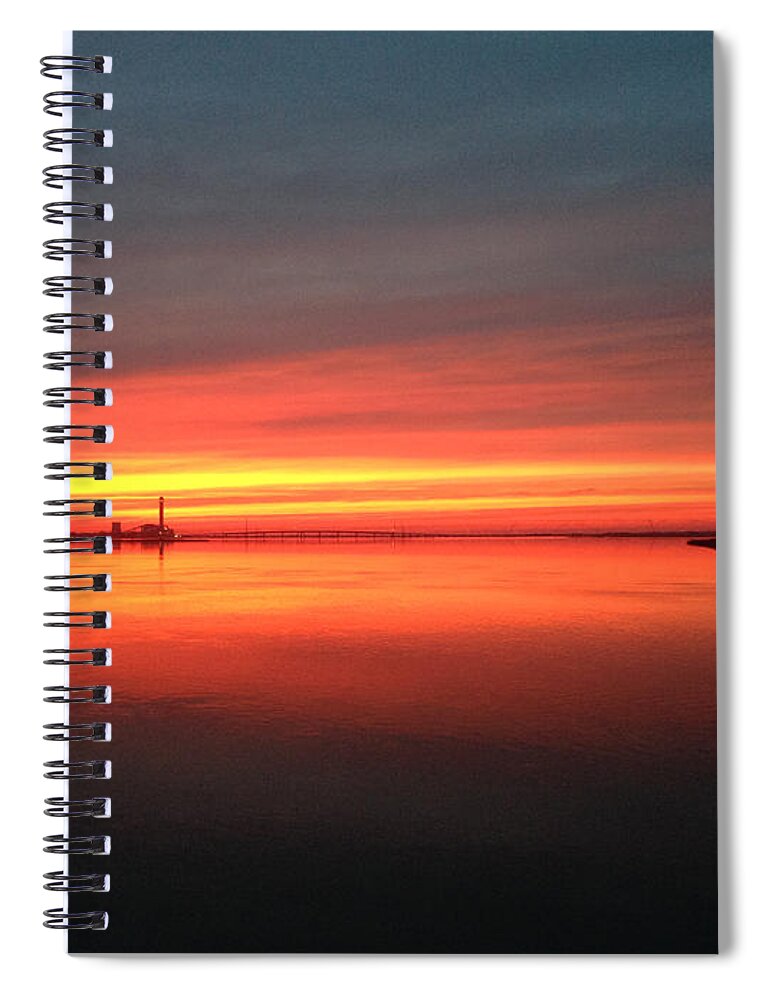 Ocean City Spiral Notebook featuring the photograph Ocean City - Sunset over Great Egg Harbor Bay by Richard Reeve