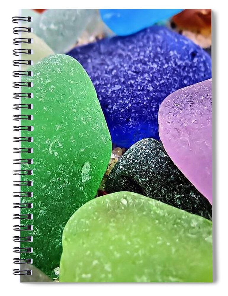 Sea Glass Spiral Notebook featuring the photograph Ocean glass by Janice Drew
