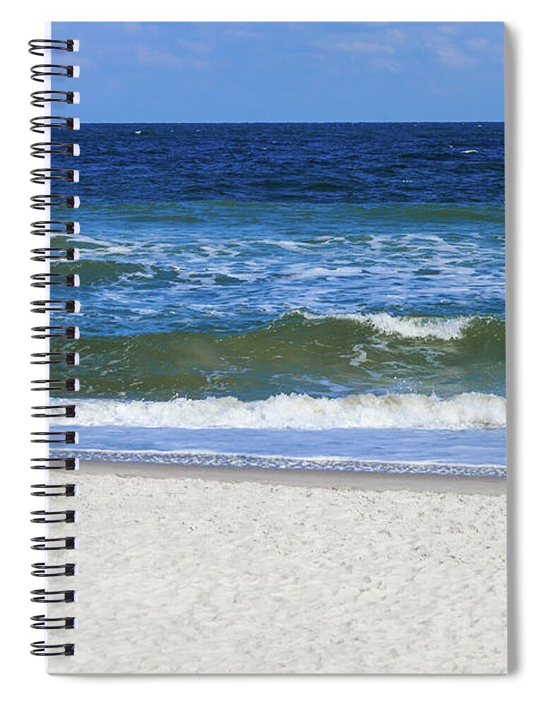 Ocean, Sand And Sky, Neptune Beach Spiral Notebook