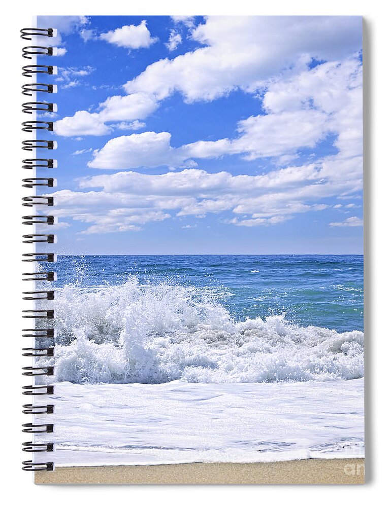 Surf Spiral Notebook featuring the photograph Ocean surf by Elena Elisseeva