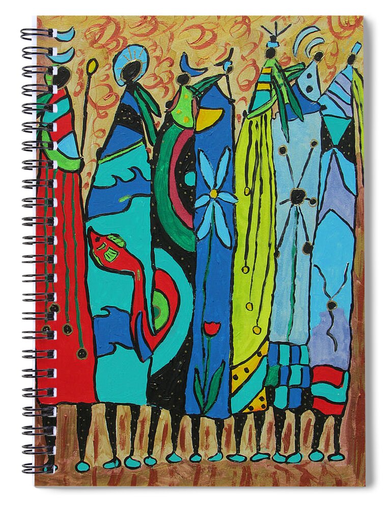 Oceania Spiral Notebook featuring the painting Oceania by Clarity Artists