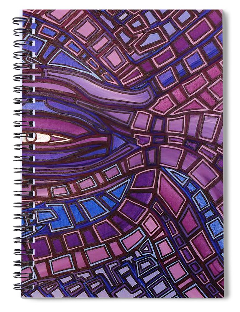 Octopus's Eye Spiral Notebook featuring the painting Octopus Eye by Barbara St Jean