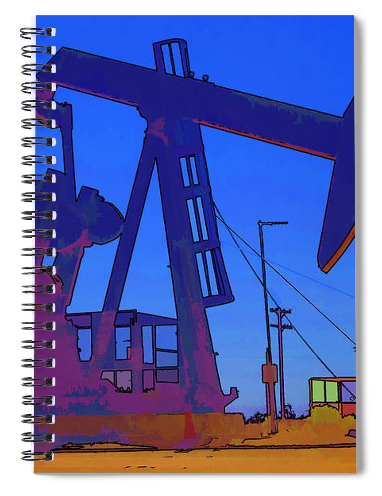 Oil Well Spiral Notebook featuring the photograph Oil Well by Chuck Staley