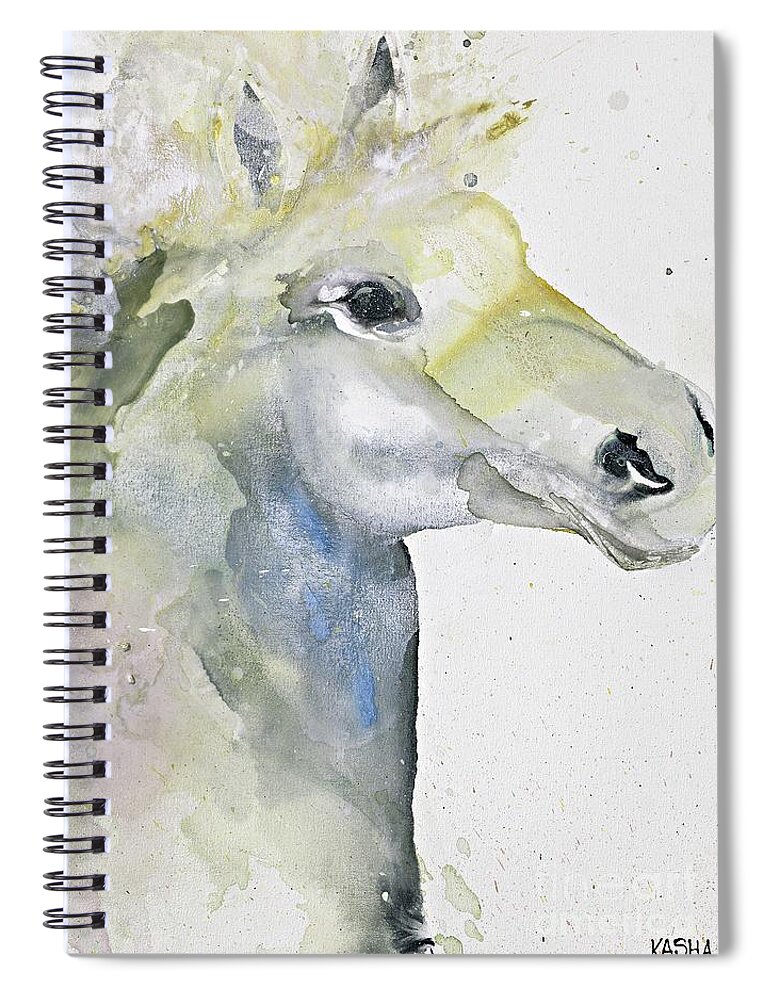 Horse Spiral Notebook featuring the painting Okey.Dokey by Kasha Ritter