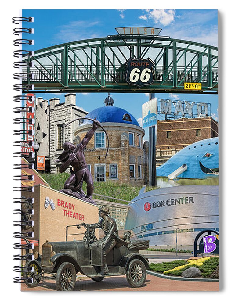Oklahoma Spiral Notebook featuring the photograph Oklahoma Collage by Bert Peake