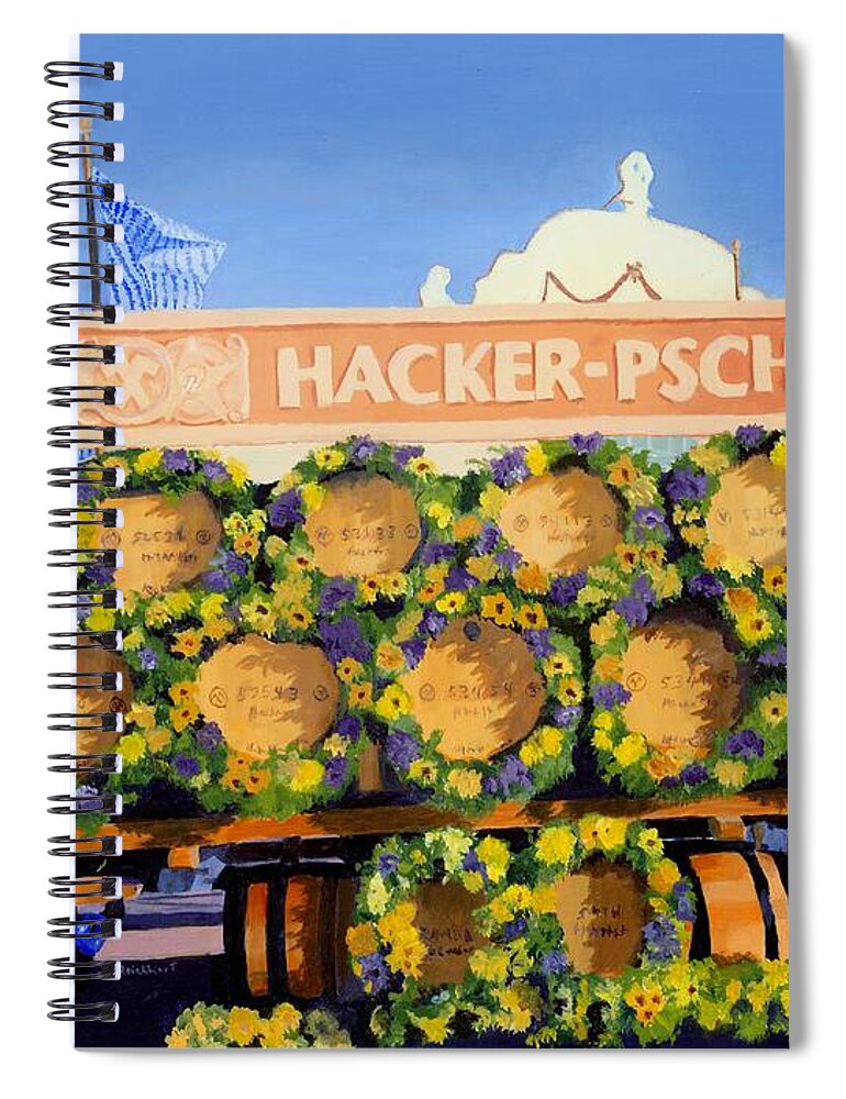 Oktoberfest Spiral Notebook featuring the painting Oktoberfest by Lynne Reichhart