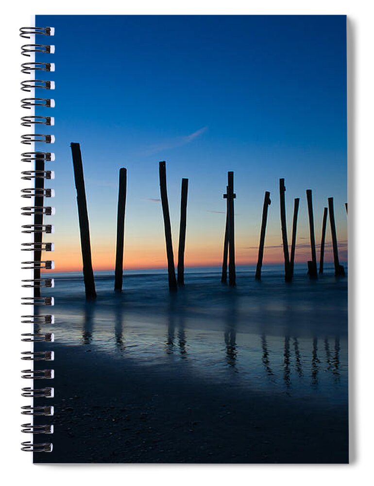 New Jersey Spiral Notebook featuring the photograph Old Broken 59th Street Pier by Louis Dallara