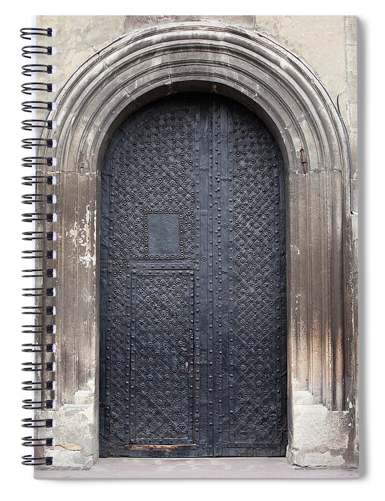 Gothic Style Spiral Notebook featuring the photograph Old Door by Viktor gladkov