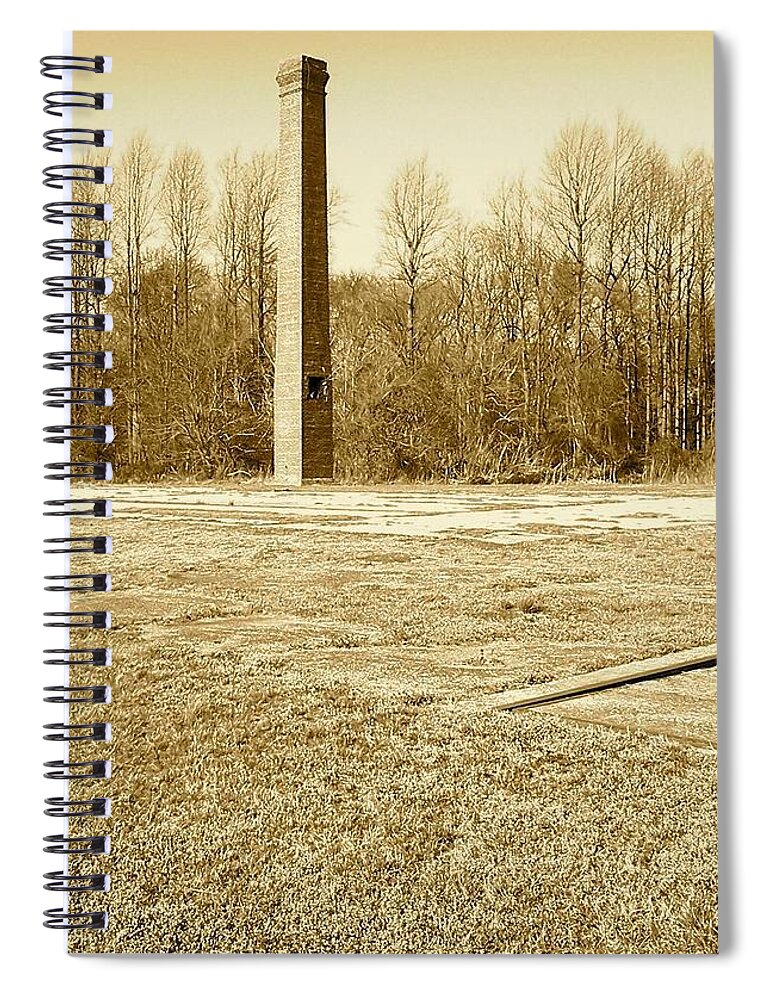 Smoke Spiral Notebook featuring the photograph Old Faithful Smoke Stack by Chris W Photography AKA Christian Wilson