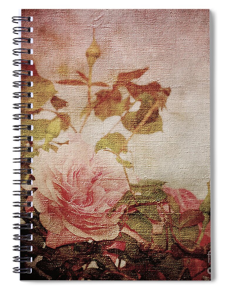 Rose Spiral Notebook featuring the photograph Old Fashion Rose by Judy Wolinsky