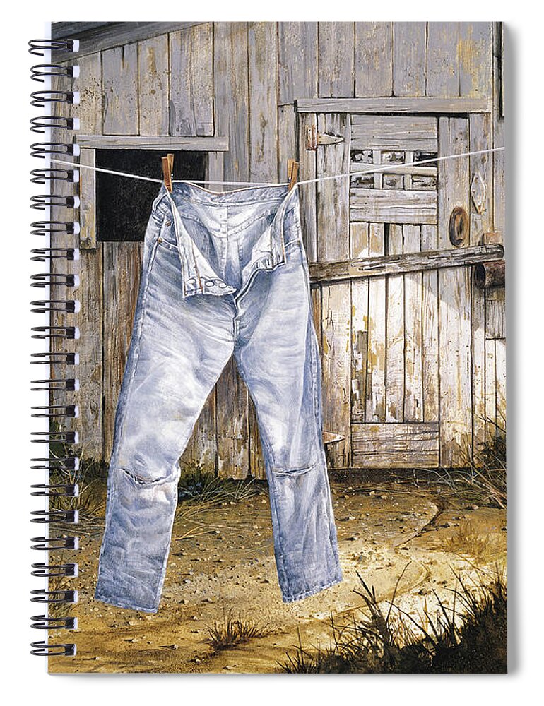 Michael Humphries Spiral Notebook featuring the painting Old Friends by Michael Humphries