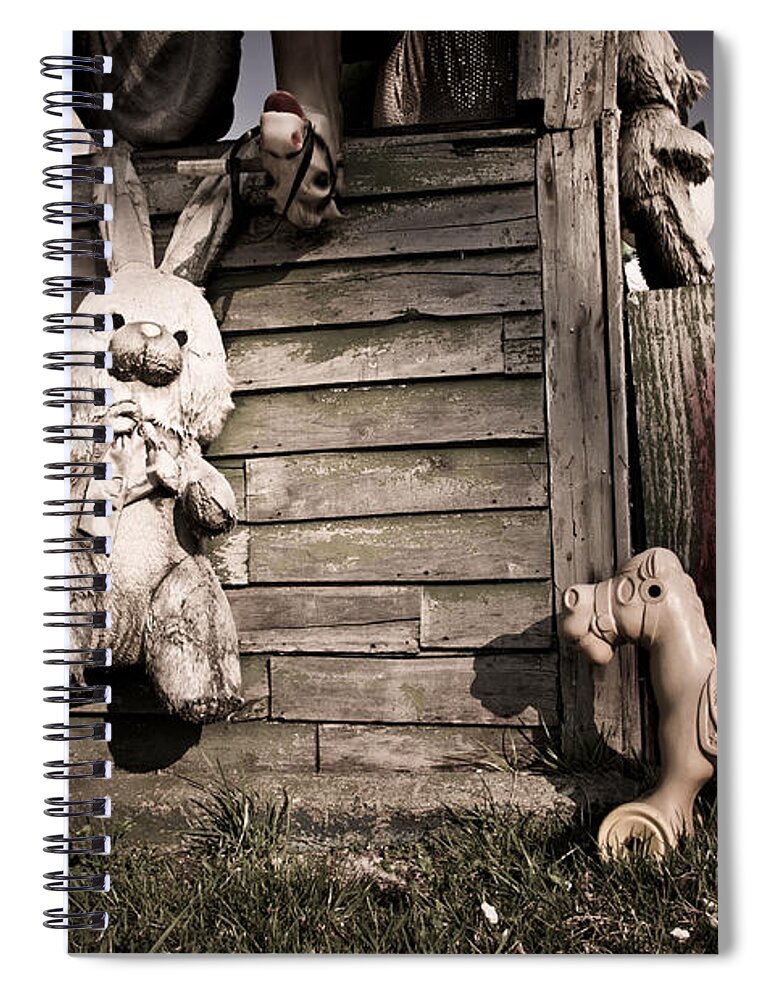  Spiral Notebook featuring the photograph Old Friends by Priya Ghose