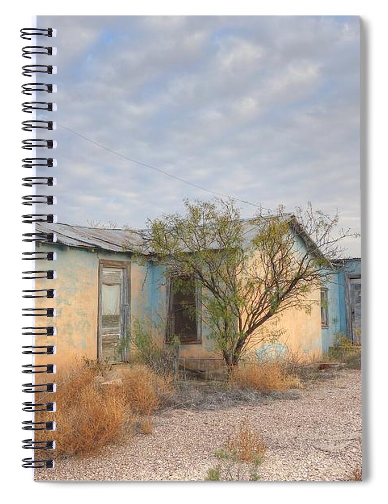 Old House Spiral Notebook featuring the photograph Old House in Ft. Stockton Muted Colors by Lanita Williams