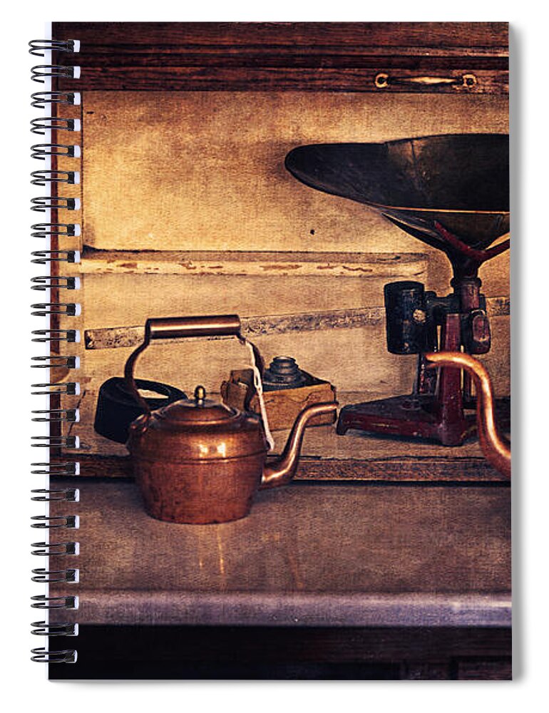 Old Balance Spiral Notebook featuring the photograph Old Kitchen Utensils by Maria Angelica Maira