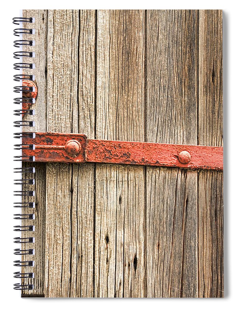Train Spiral Notebook featuring the photograph Old Rustic Railroad Train Door by James BO Insogna