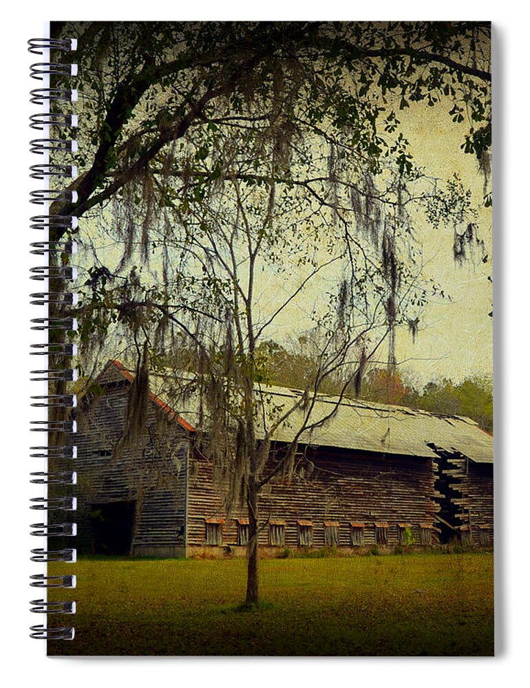 Tobacco Spiral Notebook featuring the photograph Old Tobacco Barn by Carla Parris