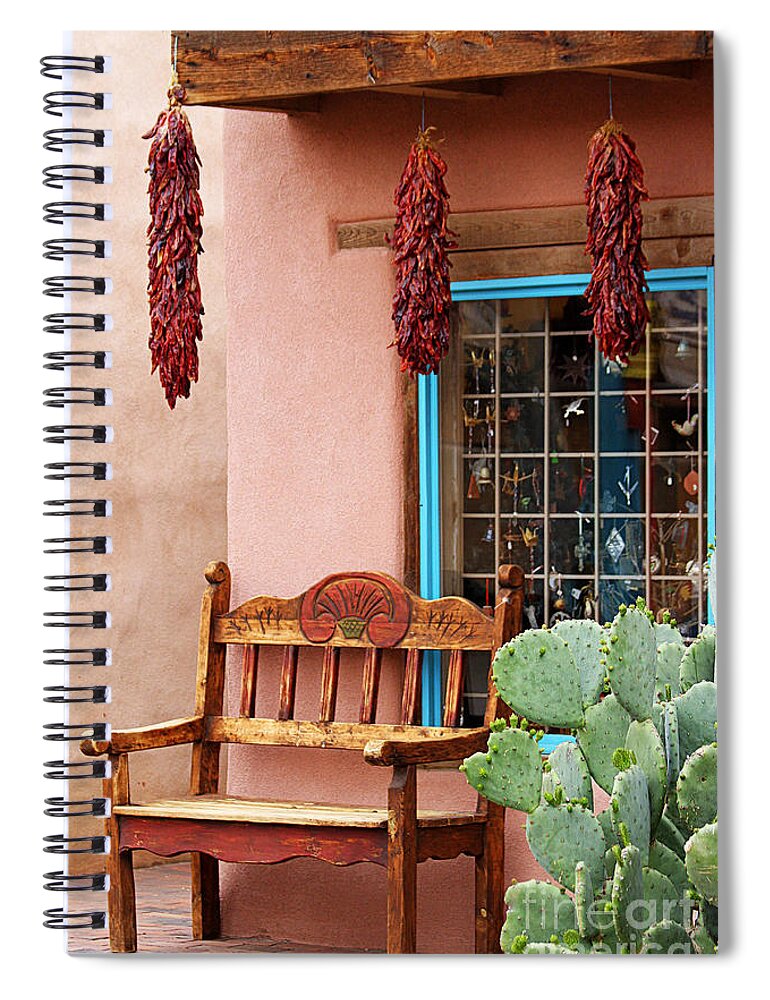 Albuquerque Spiral Notebook featuring the photograph Old Town Albuquerque Shop Window by Catherine Sherman