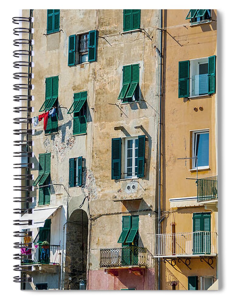 Europe Spiral Notebook featuring the photograph Old Town Portovenere by Matt Swinden